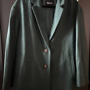 Madewell The Brushed Oversized Dorset Blazer in evergreen wool blend Size M